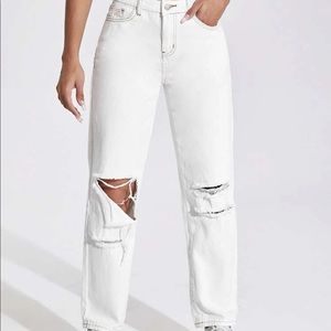 Ripped straight leg jeans NEW